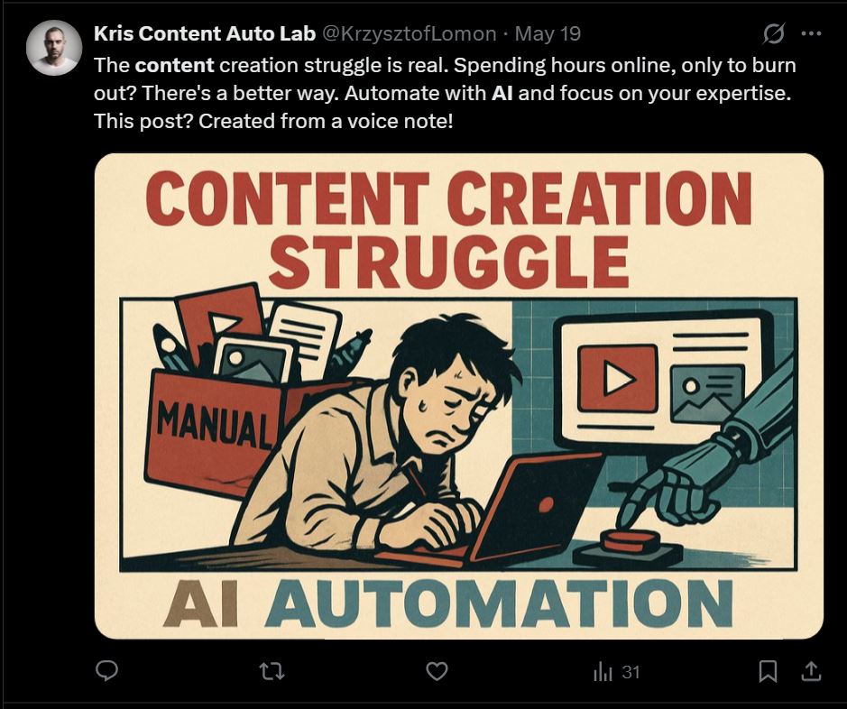 AI content generation services help businesses grow https://x.com/KrzysztofLomon/status/1924574614157500690