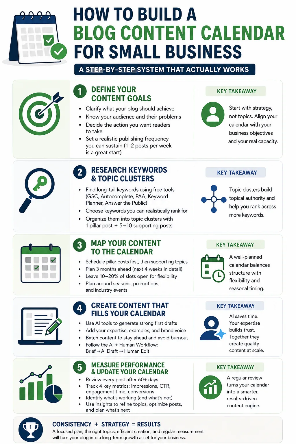Blog Content Calendar for Small Business How to Build it 5 steps